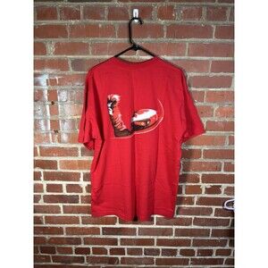 Vintage 90s Red Ferrari Brand Shirt USA Made Short Sleeve Indy Car Adult XL